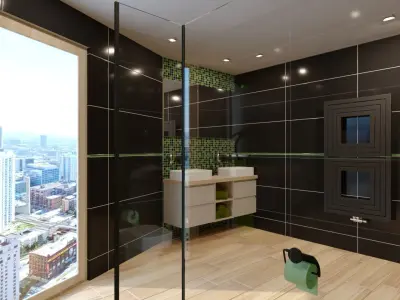 Bathroom 03 Low-poly 3D model