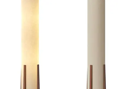 Four finger and Parker floor lamps 3D model