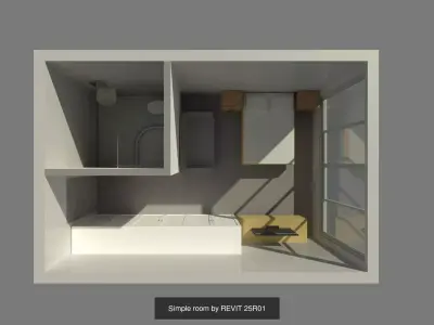 Apartment rooms by REVIT 3D Model Pack