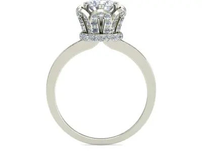 Women Wedding Engagement Ring 3D print model 4