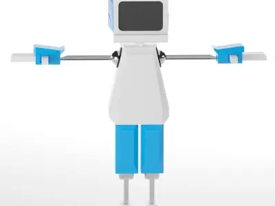 Robot Low-poly 3D model