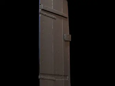 Furniture 011 - historical wooden door 3D print model