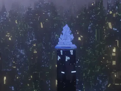 Sci-fi City 3D model