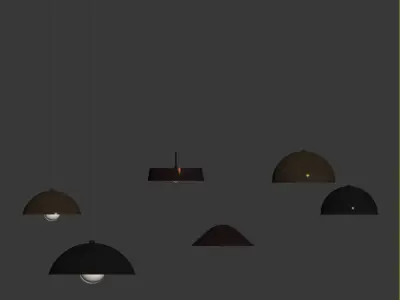 Ceiling Light Collection 4 Type 3D model