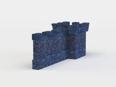 Masonry wall Low-poly 3D model