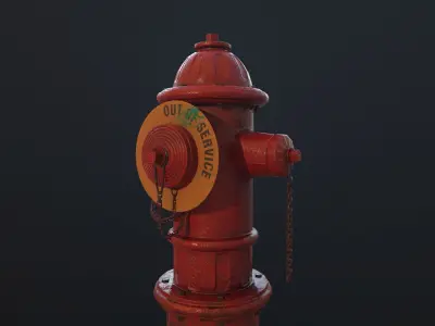 Fire hydrant Free low-poly 3D model