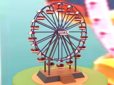 Ferris Wheel  Low-poly 3D model