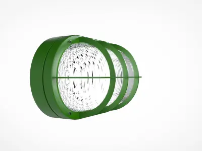 Outdoor patio lamp 12 Low-poly 3D model