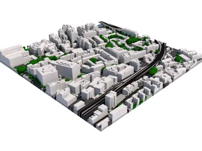 London city tile Level 2 block TQ3280 South West 3D model