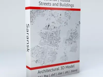Saransk Streets and Buildings 3D model