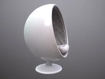 Futuristic Capsule Chair Low-poly 3D model
