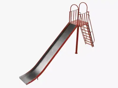 Playground outdoor slide 02 3D model
