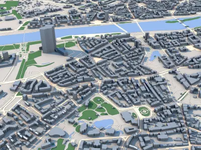 Frankfurt City Germany 3D model