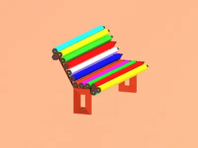 Pencil chair 3D model