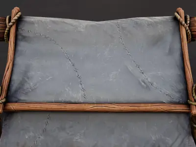 Stylized Tent Game Ready Model Low-poly 3D model