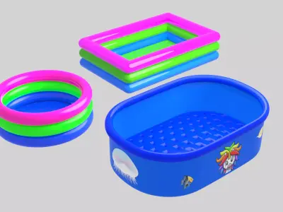 Inflatable pools 3D Model Pack