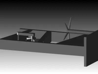 gravity metal pole with light Free 3D model