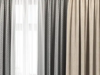 Curtain Set 316 3D model