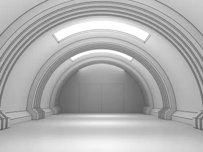 Sci Fi Tunnel 3D model