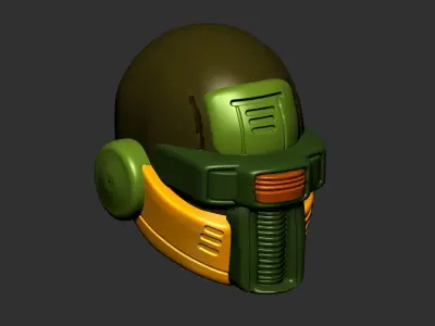 helmet high poly sculpt 3d printable ver 7 3D model 3D model 100