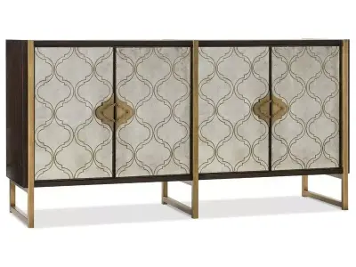 Dark Wood Melange Classic Credenza 3D model