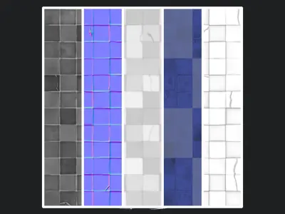 Stylized Floor Tiles Material 08 Texture