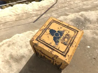 Sci-Fi Crate Box - Rusty GameReady  Low-poly 3D model
