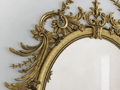 European decorative mirror 3D model