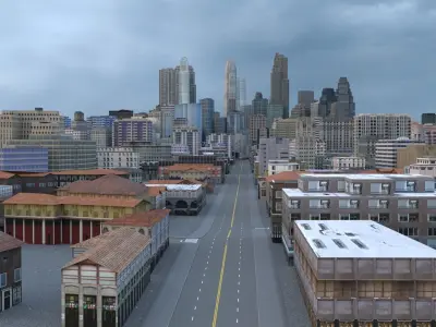 City 91 Low-poly 3D model
