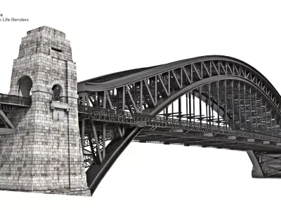 Sydney Harbour Bridge Realistic 3D Model 3D model
