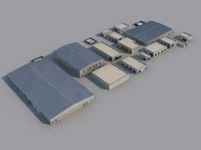 Factory building 3D model by huangxingcheng