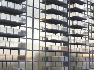 21 story Highrise building  Free 3D model