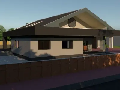 Cozy House With Attic  3D print model