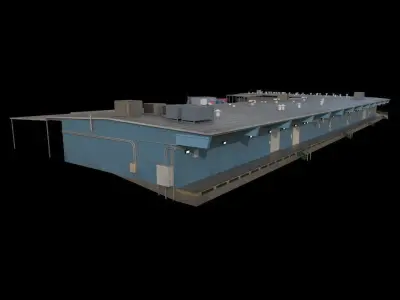 3D Building Low Poly Office Low-poly 3D model