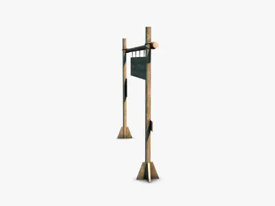 welcome gate Low-poly 3D model