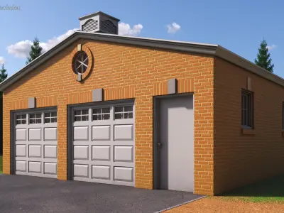  Brick Style Dual Garage 
