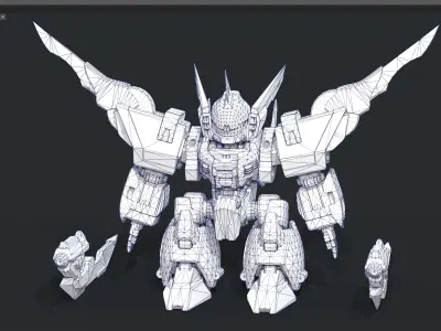 Maneuvering gundam 3D model