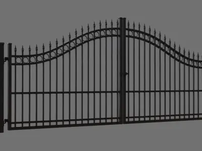 Gate 1B Low-poly 3D model