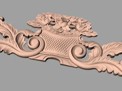 Artcam 3D relief STL models for CNC woodworking E123 3D model