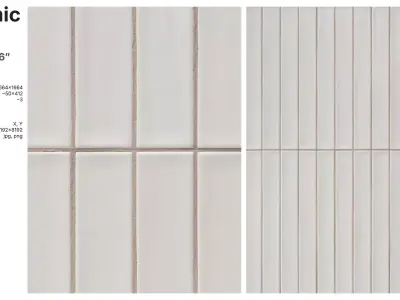 Elongated Subway Tile in Stack Bond Layout Texture