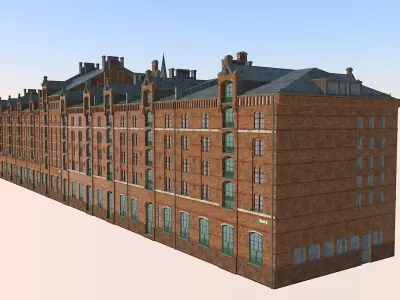 Speicherstadt Hamburg Block D 3D model