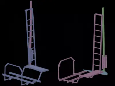 Sci-Fi Futuristic Ladder  3D Model Low-poly 3D model