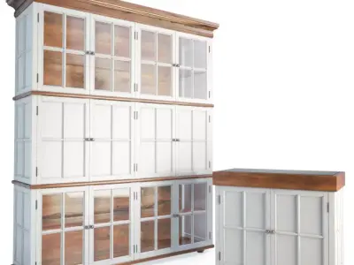 Wood Storage Furniture 3D model