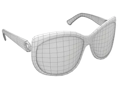 Fashion Glasses Low-poly 3D model
