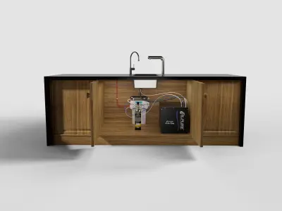 KITCHEN COUNTER AND FILTER 3D model