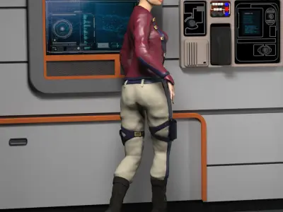 SC High Guard Uniform for La Femme 2 for Poser 3D model
