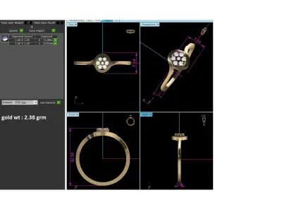 Diamond Ring For Women 3d Print Model 3D print model 51