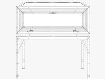 Anthropologie tannehill display side table and console table 3D model