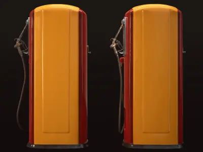 Vintage Gas Pump  Low-Poly 3D model