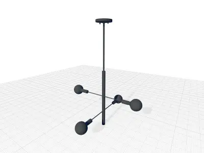 Christopher Sputnik Modern Linear Chandelier 3D model